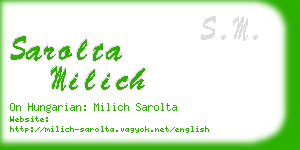 sarolta milich business card